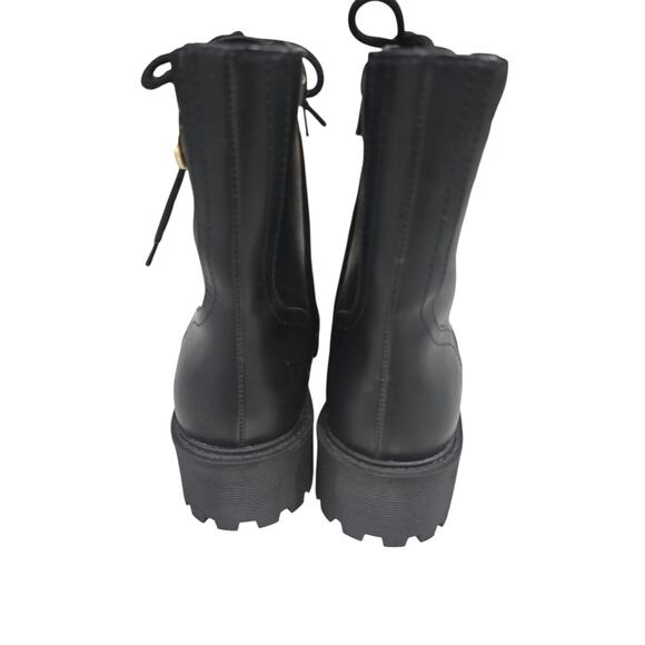 New GBG Los Angeles Black Combat Boots With Charm Logo - Picture 6 of 7